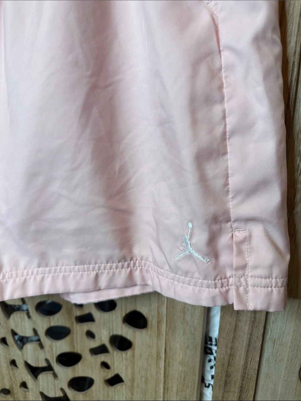 Jordan Women's Light Pink Elastic Waist Athletic Shorts